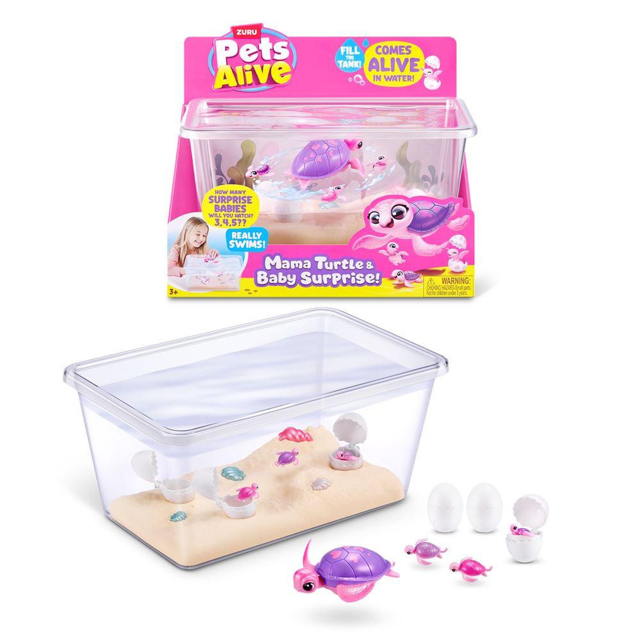 ZURU Jeu électronique Zuru France Pets Alive Mama Turtle & Baby Surprise