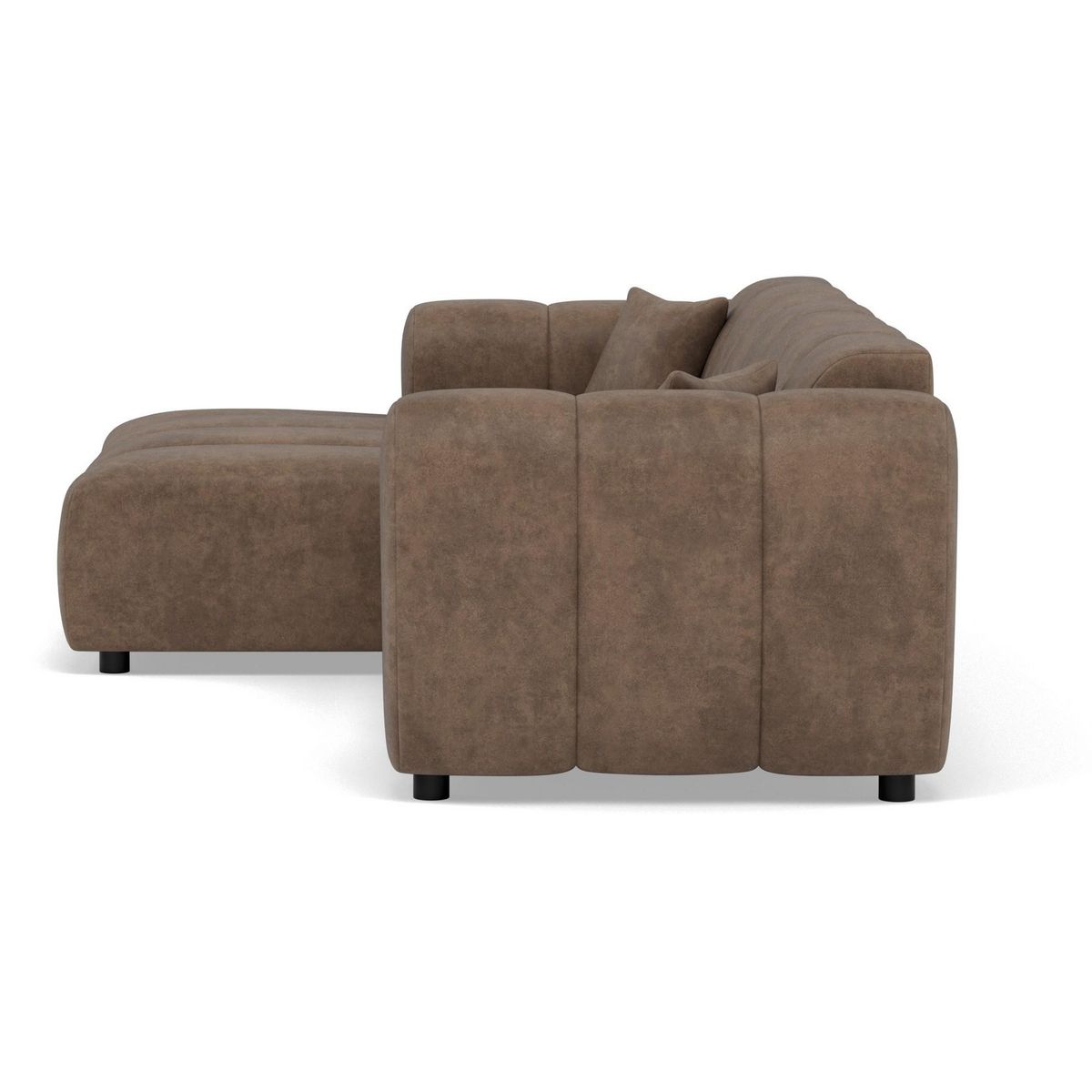 LISA DESIGN Curtis - canapé d'angle gauche 4 places en simili