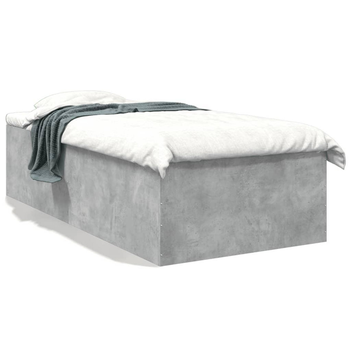 VIDAXL Cadre de lit sans matelas gris beton 75x190 cm