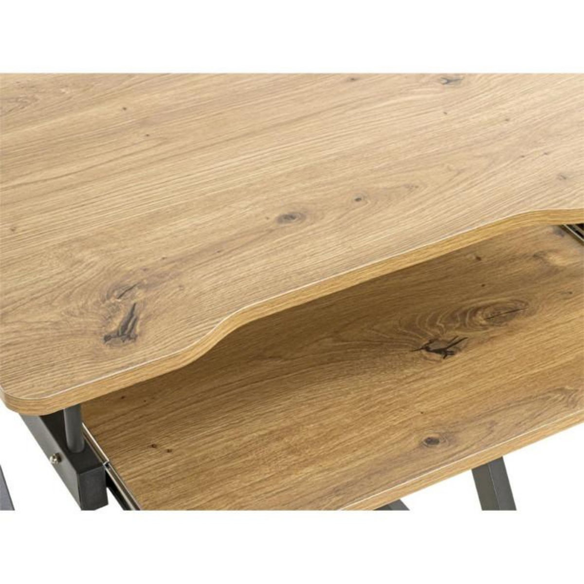 Paris Prix Bureau Design  Admira  75cm Chêne & Anthracite