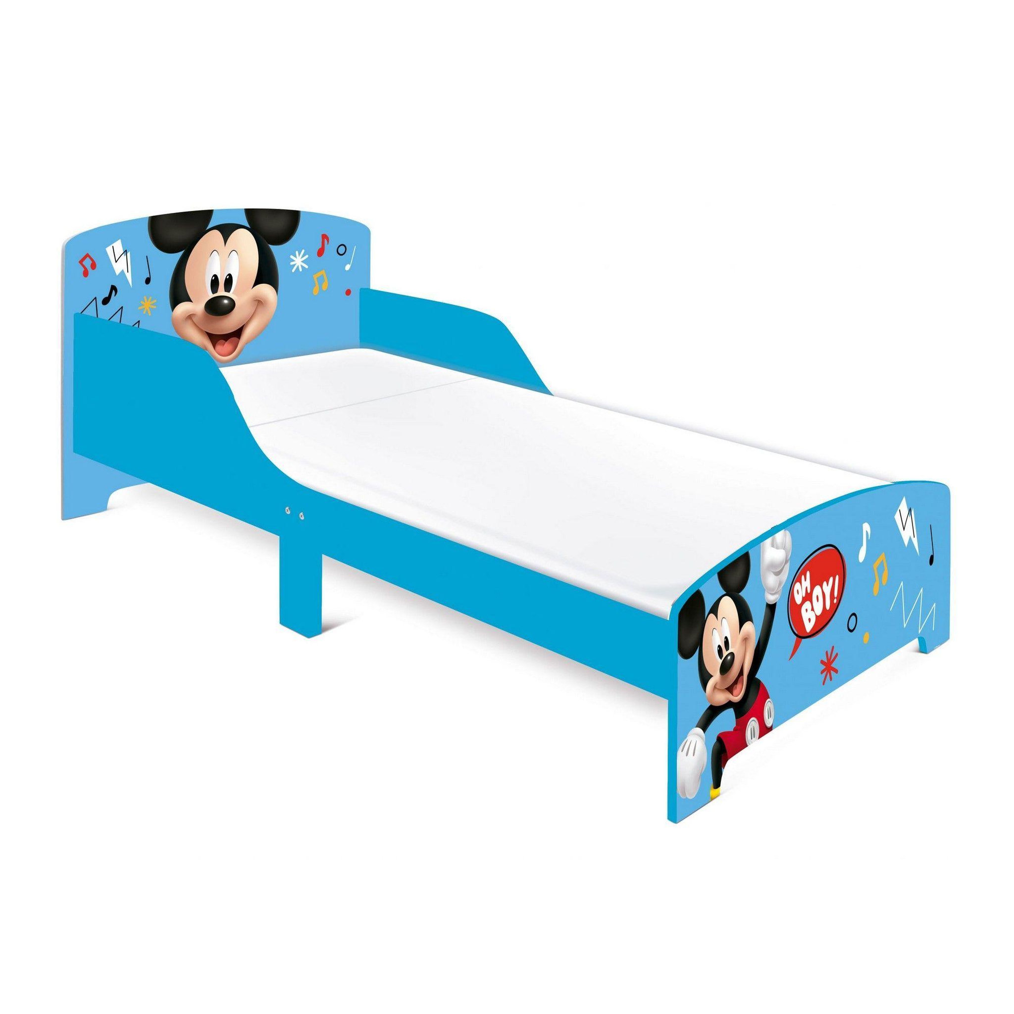 Voir la diapositive 3 : DISNEY Lit enfant mickey 70x140 cm - mdf bleu