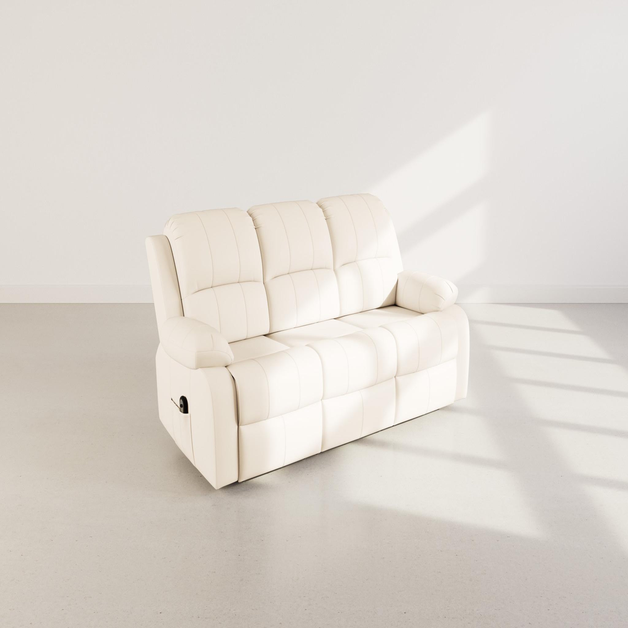 Voir la diapositive 5 : BEST MOBILIER Armand - canapé 3 places relax électrique en simili