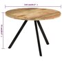 Voir la diapositive 6 : VIDAXL Table a dîner 110x75 cm Bois de manguier massif