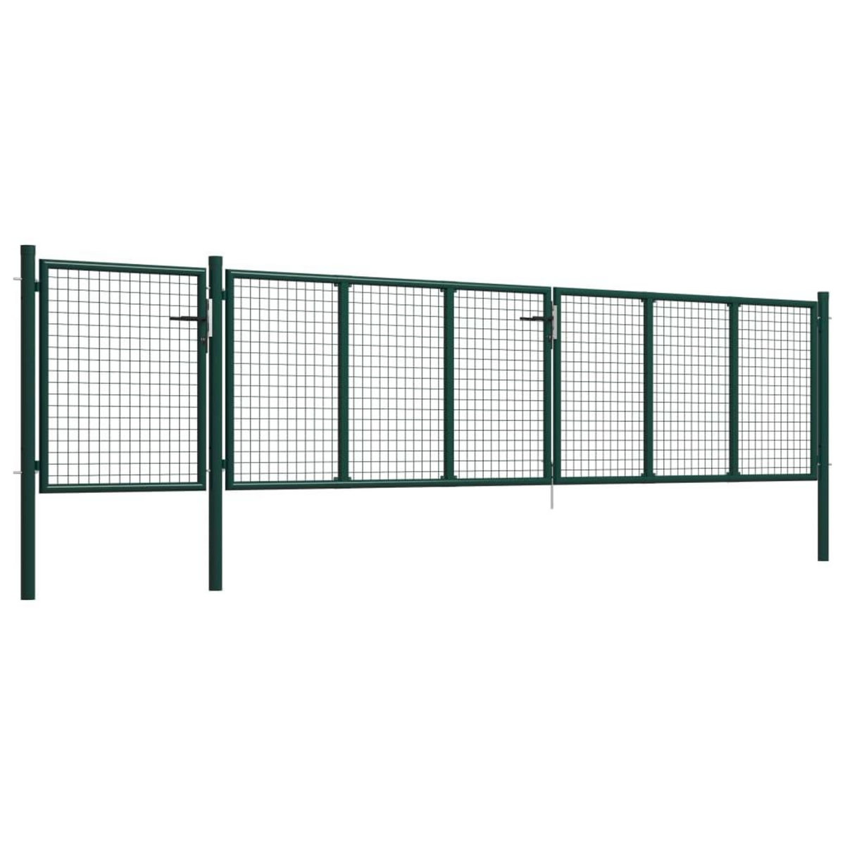 VIDAXL Portail de jardin Acier 500 x 75 cm Vert
