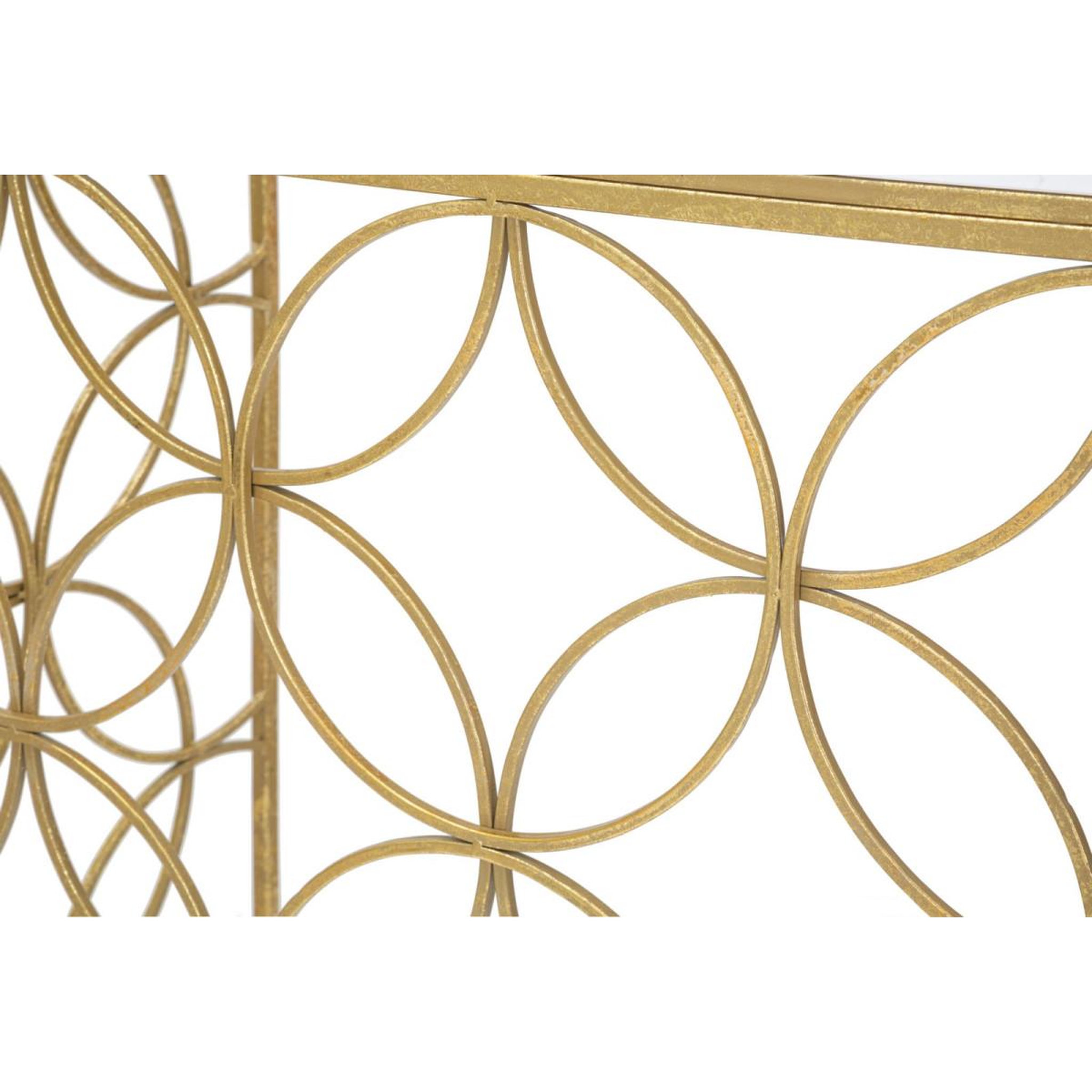 Voir la diapositive 5 : Paris Prix Console Design en Marbre  Star  120cm Blanc & Or