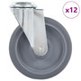 Voir la diapositive 1 : VIDAXL 12 pcs Roulettes pivotantes a trou de boulon 125 mm