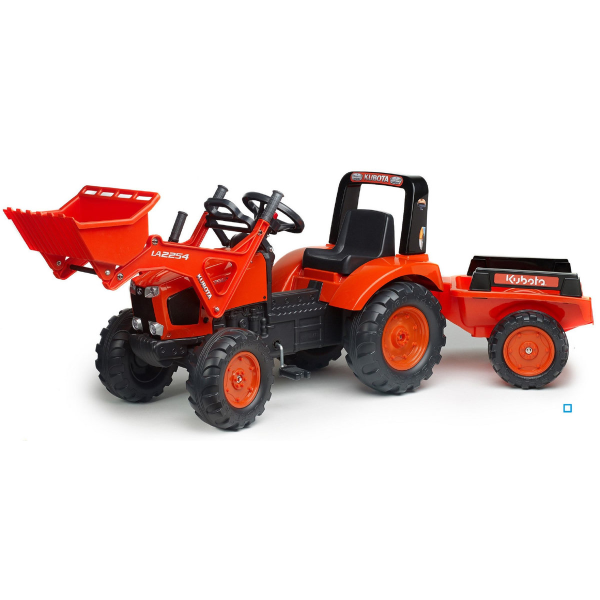 FALK Tractopelle Kubota M135GX avec pelle et remorque 