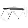Voir la diapositive 6 : VIDAXL Auvent bimini a 4 arceaux Anthracite 243x(230-244)x137 cm