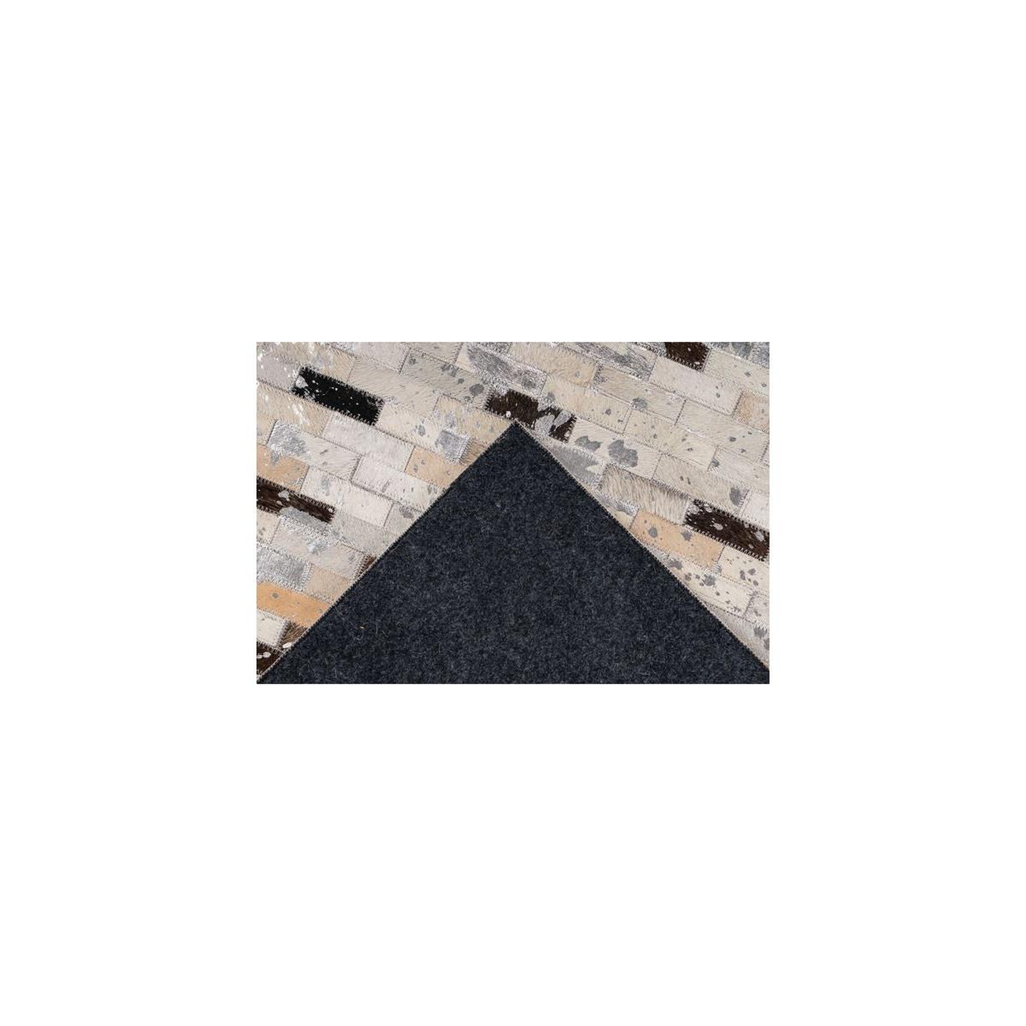 Voir la diapositive 3 : Paris Prix Tapis fait main en cuir  lavin vii  noir & multicolore