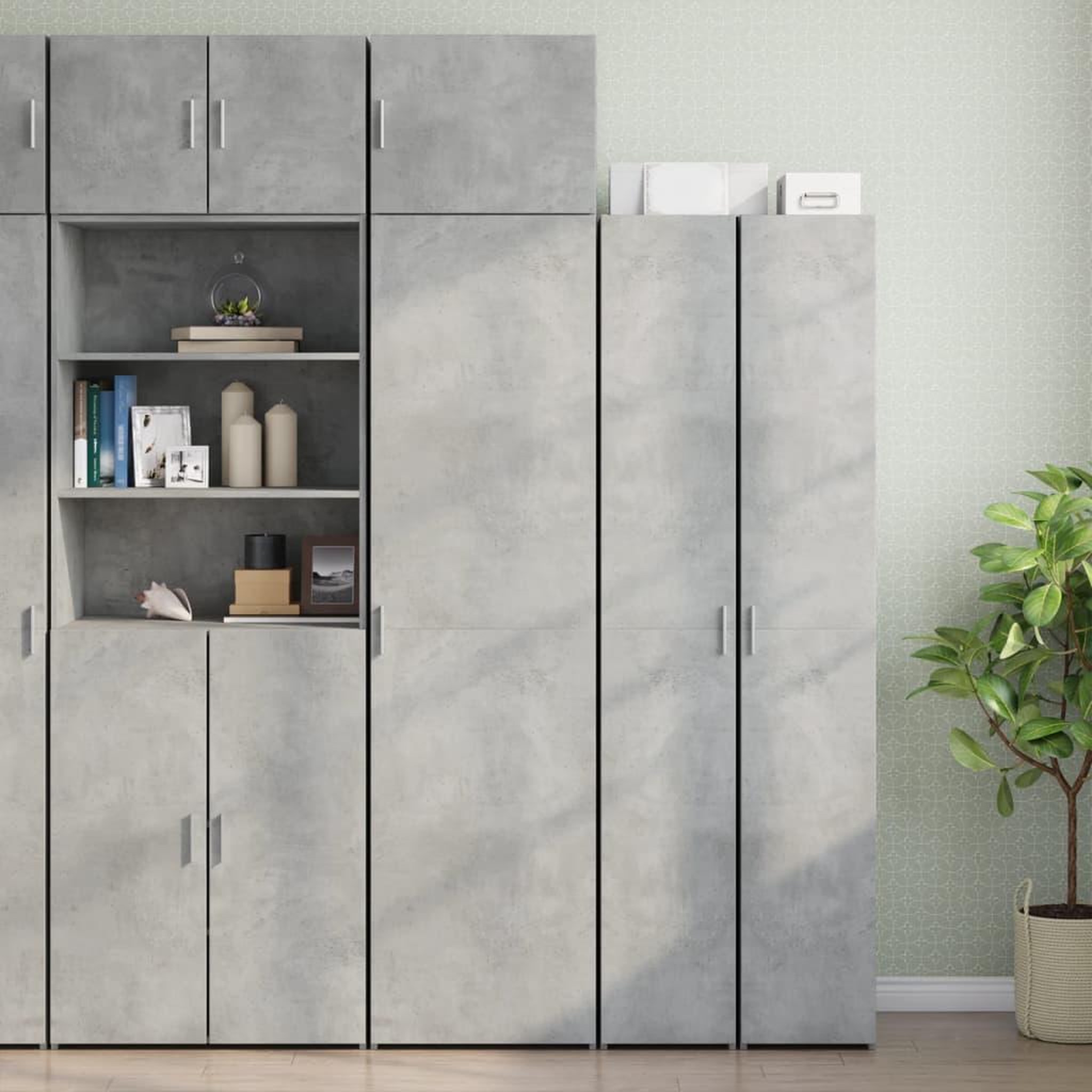 Voir la diapositive 3 : VIDAXL Armoire murale gris beton 50x42,5x40 cm bois d'ingenierie