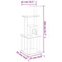Voir la diapositive 6 : VIDAXL Arbre a chat avec griffoirs en sisal Gris fonce 105 cm