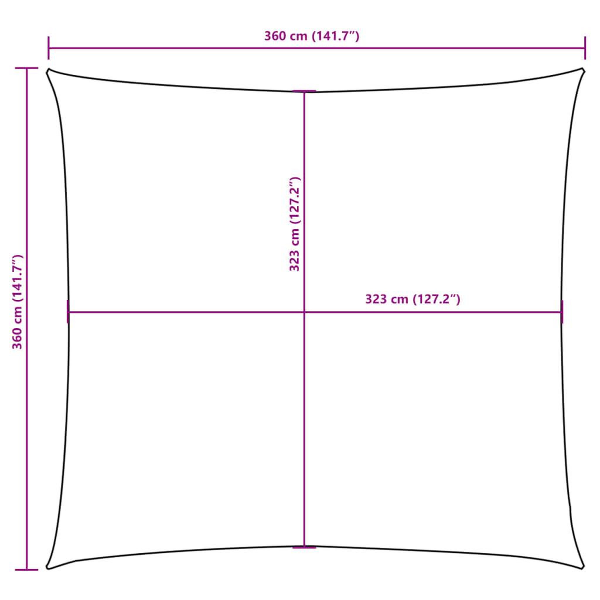 Voir la diapositive 6 : VIDAXL Voile de parasol tissu oxford carre 3,6x3,6 m bleu