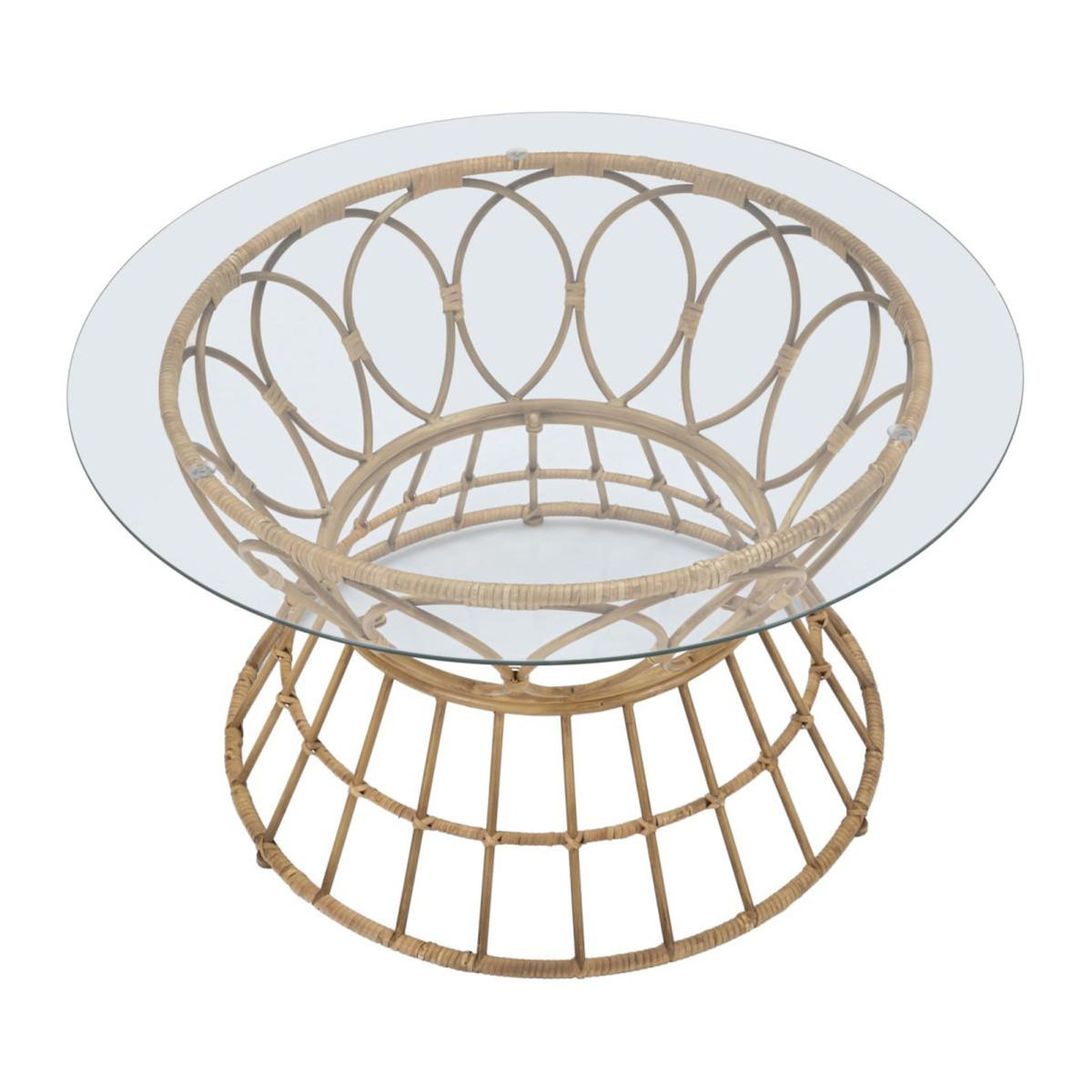 Paris Prix Table Basse en Verre  Panama  75cm Naturel