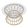 Voir la diapositive 2 : Paris Prix Table Basse en Verre  Panama  75cm Naturel