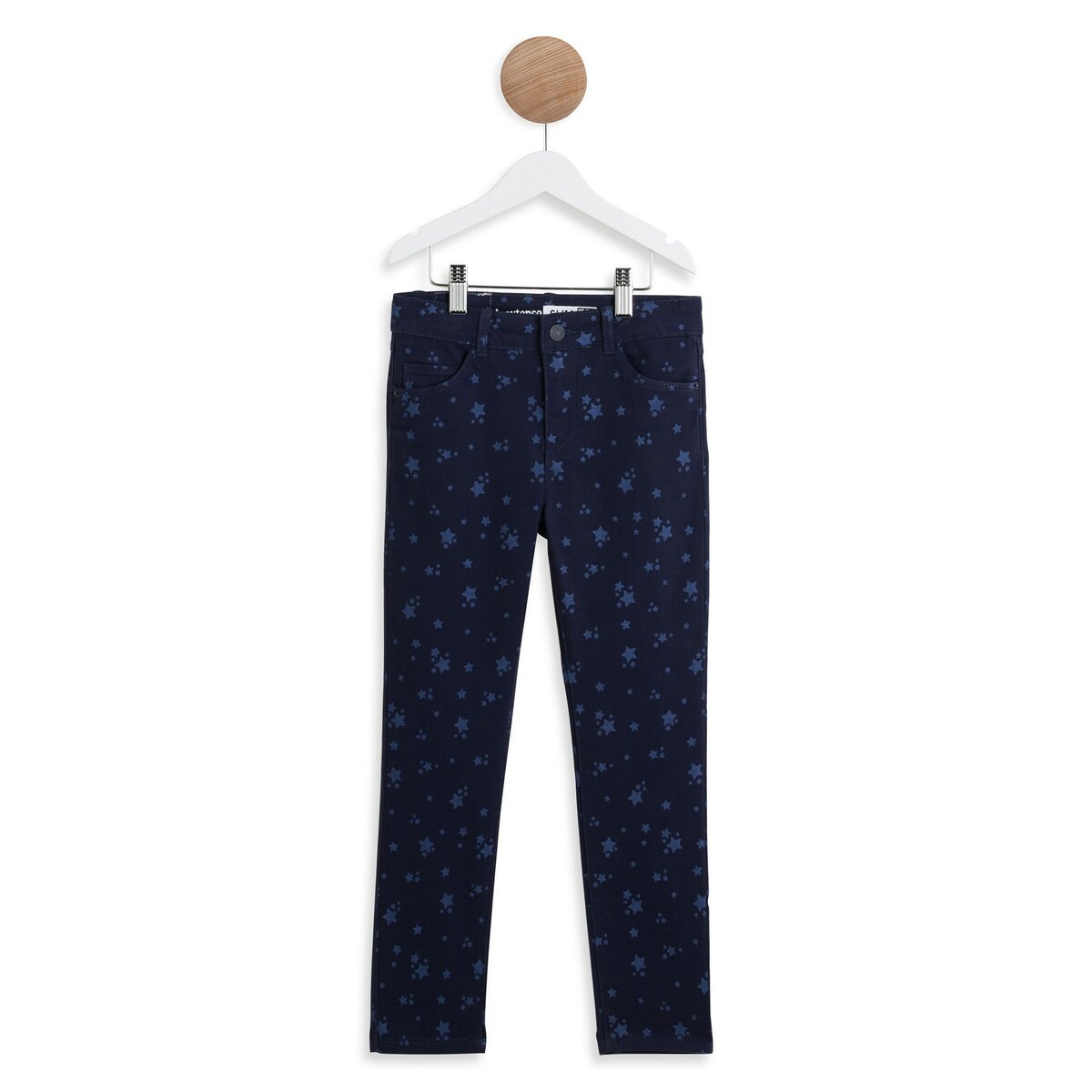 INEXTENSO Pantalon bleu marine fille pas cher Auchan