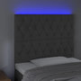 Voir la diapositive 3 : VIDAXL Tete de lit a LED Gris fonce 100x7x118/128 cm Velours