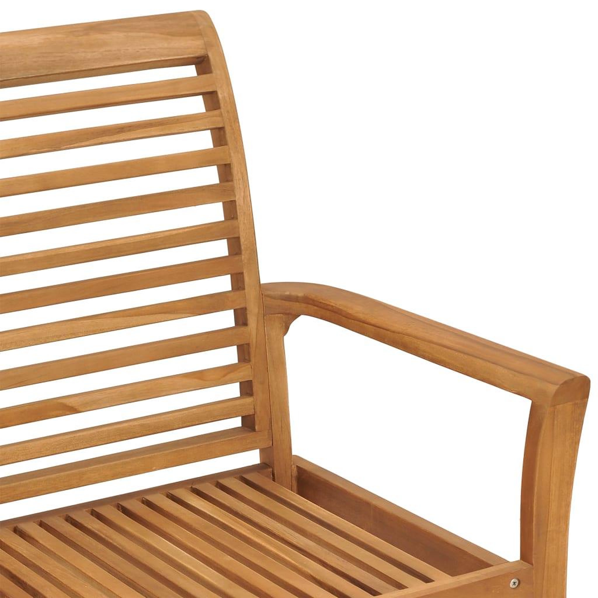 Voir la diapositive 4 : VIDAXL Banc de jardin avec coussin taupe 112 cm Bois de teck massif