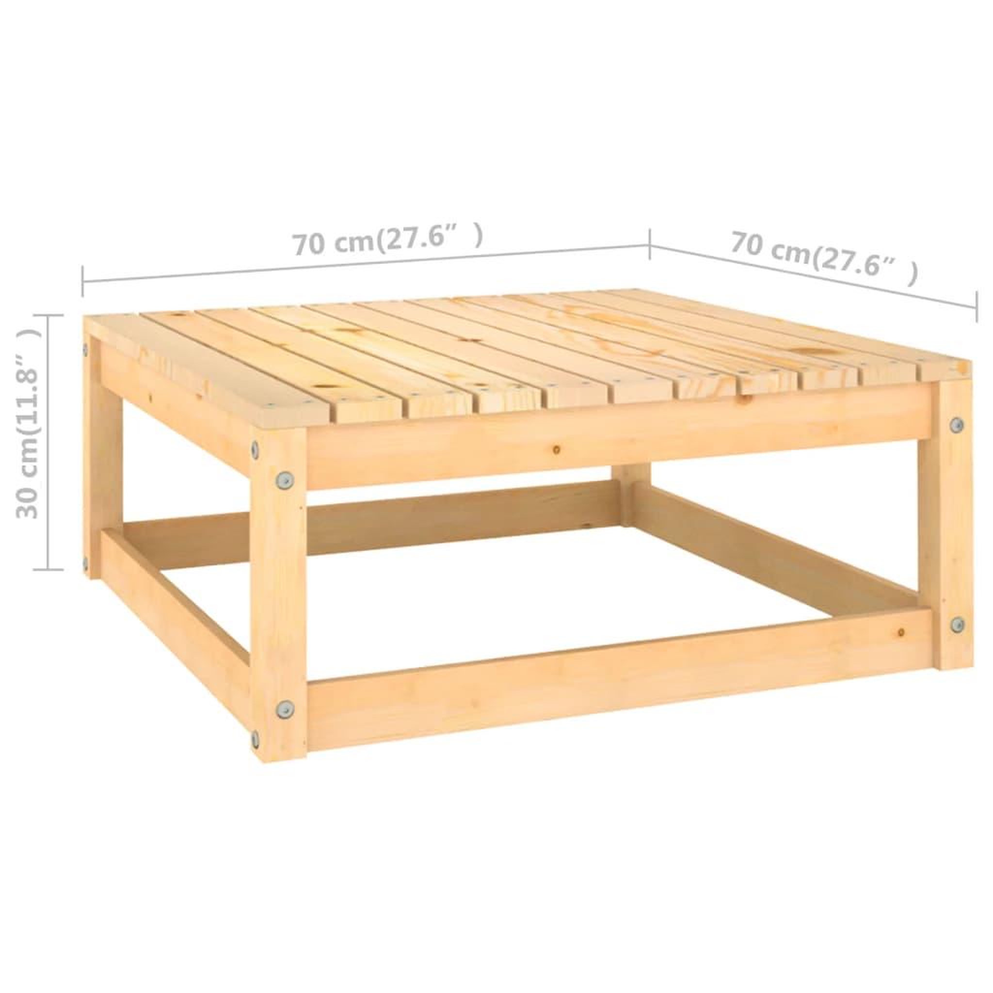Voir la diapositive 6 : VIDAXL Salon de jardin 12 pcs avec coussins Bois de pin massif