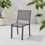 MARKET24 Ensemble table de jardin 6 personnes : Table + 6 chaises - Structure en aluminium - L180 x P 90 x H 72 cm - Gris anthracite