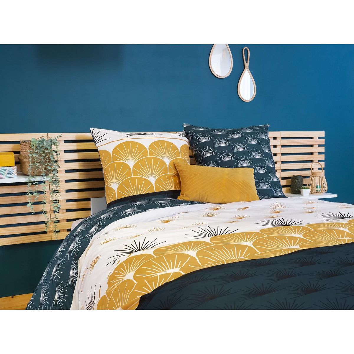 Home collection Parure de couette 3pcs 260x240cm microfibre abbie