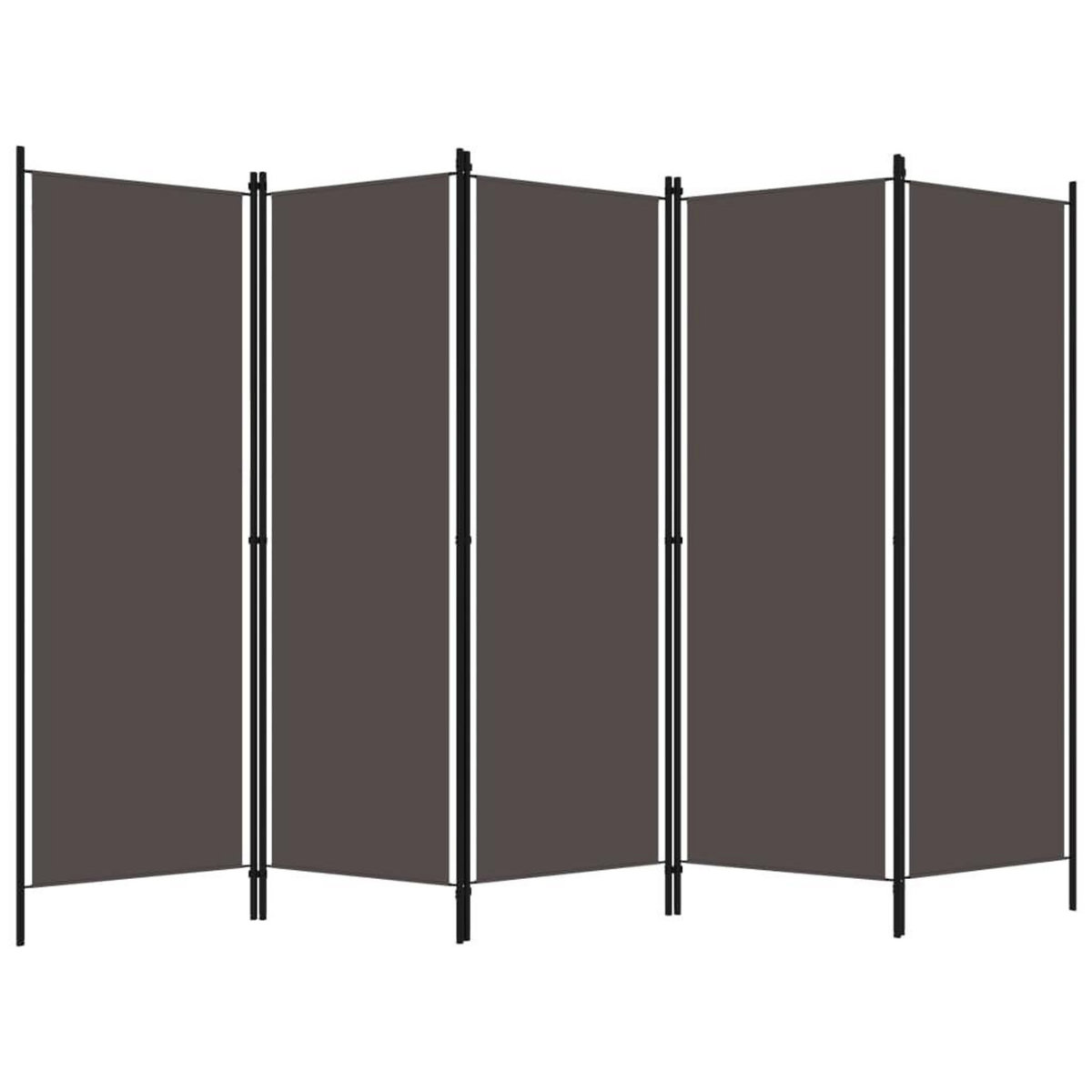 VIDAXL Cloison de separation 5 panneaux Anthtracite 250x180 cm