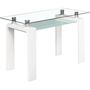 Voir la diapositive 1 : Habitat et Jardin Table repas  Eva  - 150 x 80 x 75 cm - Blanc laqué
