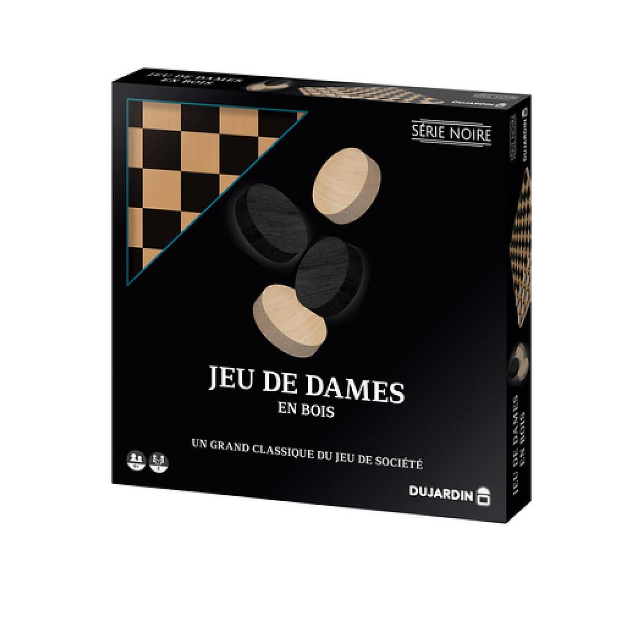 Voir la diapositive 2 : Dujardin Jeu classique Dujardin Série noire Dames plateau