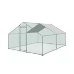 enclos pour poulailler en acier galvanisé, toit imperméable et anti uv, porte avec loquet