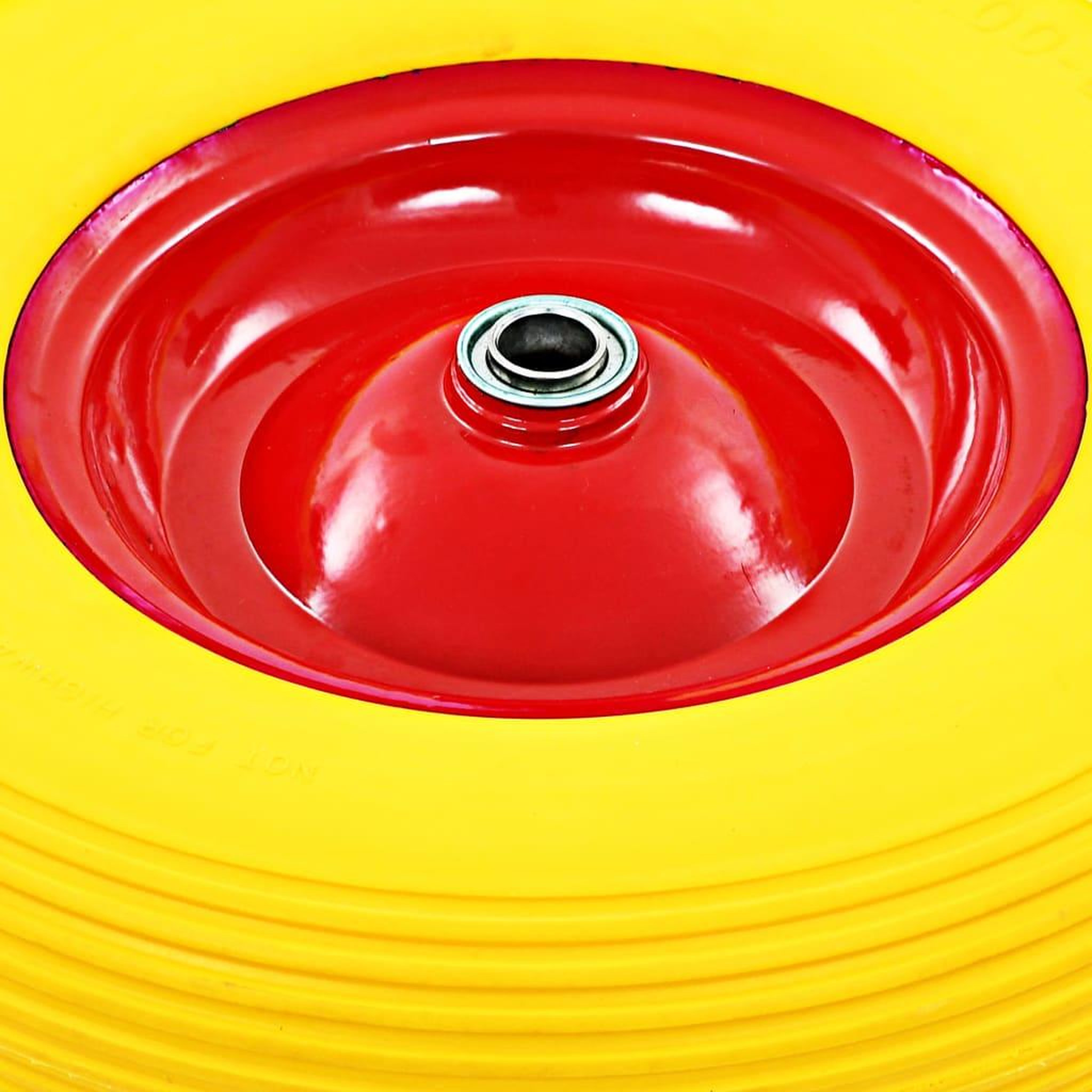 Voir la diapositive 4 : VIDAXL Roue pour brouette avec axe PU solide 4.00-8 390 mm