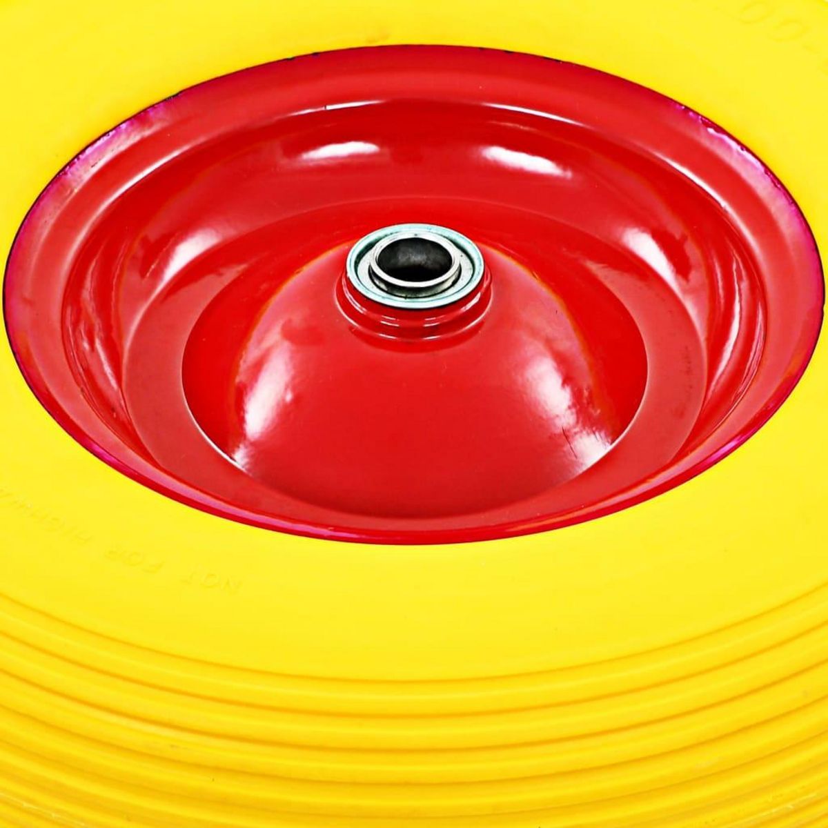 VIDAXL Roue pour brouette avec axe PU solide 4.00-8 390 mm