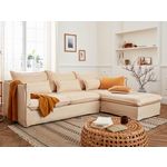 LISA DESIGN Adriann - canapé d'angle droit fixe - 4 places - en tissu déhoussable. Coloris disponibles : Gris