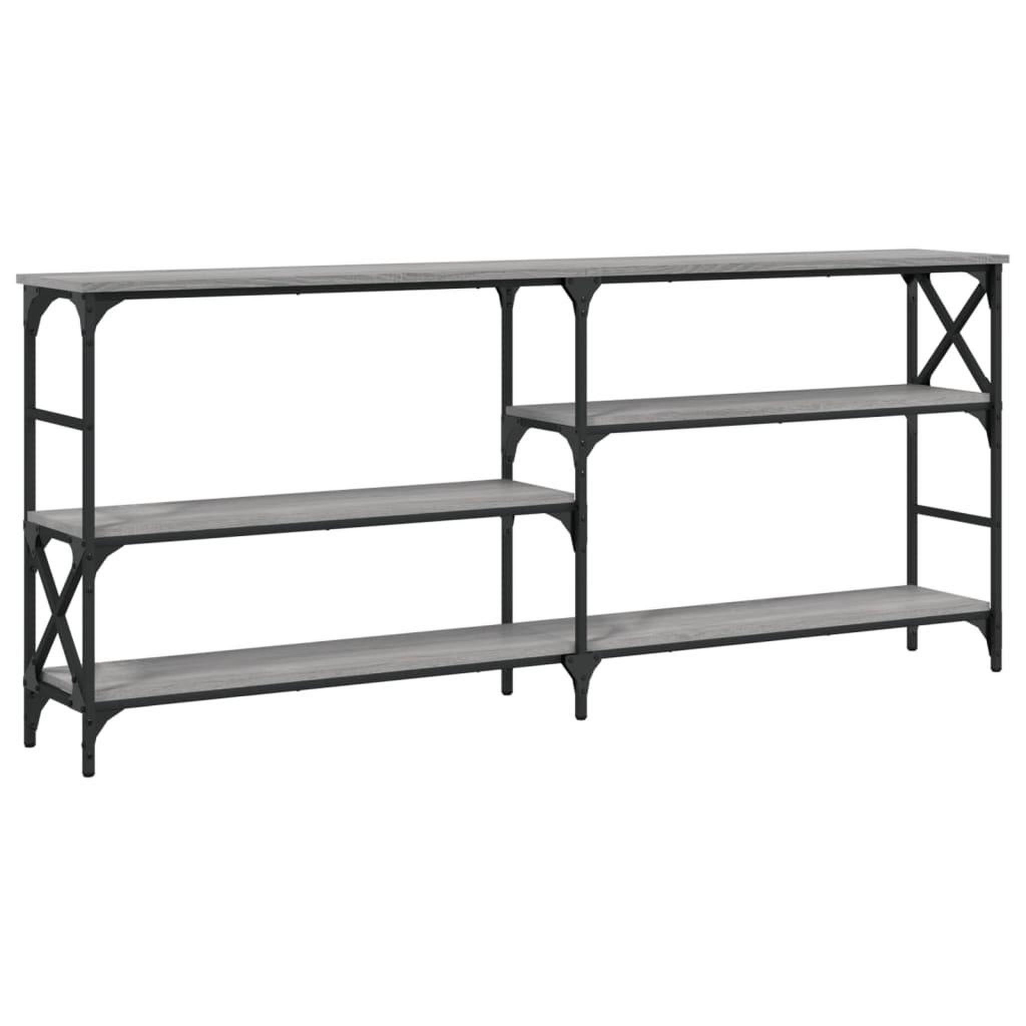 Voir la diapositive 2 : VIDAXL Table console sonoma gris 180x29x76,5 cm bois d'ingenierie