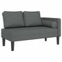 Voir la diapositive 2 : VIDAXL Chaise longue avec coussins gris fonce tissu