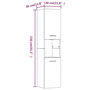Voir la diapositive 6 : VIDAXL Armoire de bain Chene fume 30x30x130 cm Bois d'ingenierie