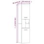 Voir la diapositive 6 : VIDAXL Armoire de bain Chene fume 30x30x130 cm Bois d'ingenierie
