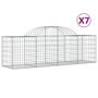 Voir la diapositive 2 : VIDAXL Paniers a gabions arques 7 pcs 200x50x60/80 cm Fer galvanise