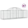 Voir la diapositive 2 : VIDAXL Paniers a gabions arques 7 pcs 200x50x60/80 cm Fer galvanise