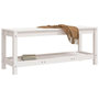 Voir la diapositive 3 : VIDAXL Banc de jardin blanc 108x35x45 cm bois massif de pin