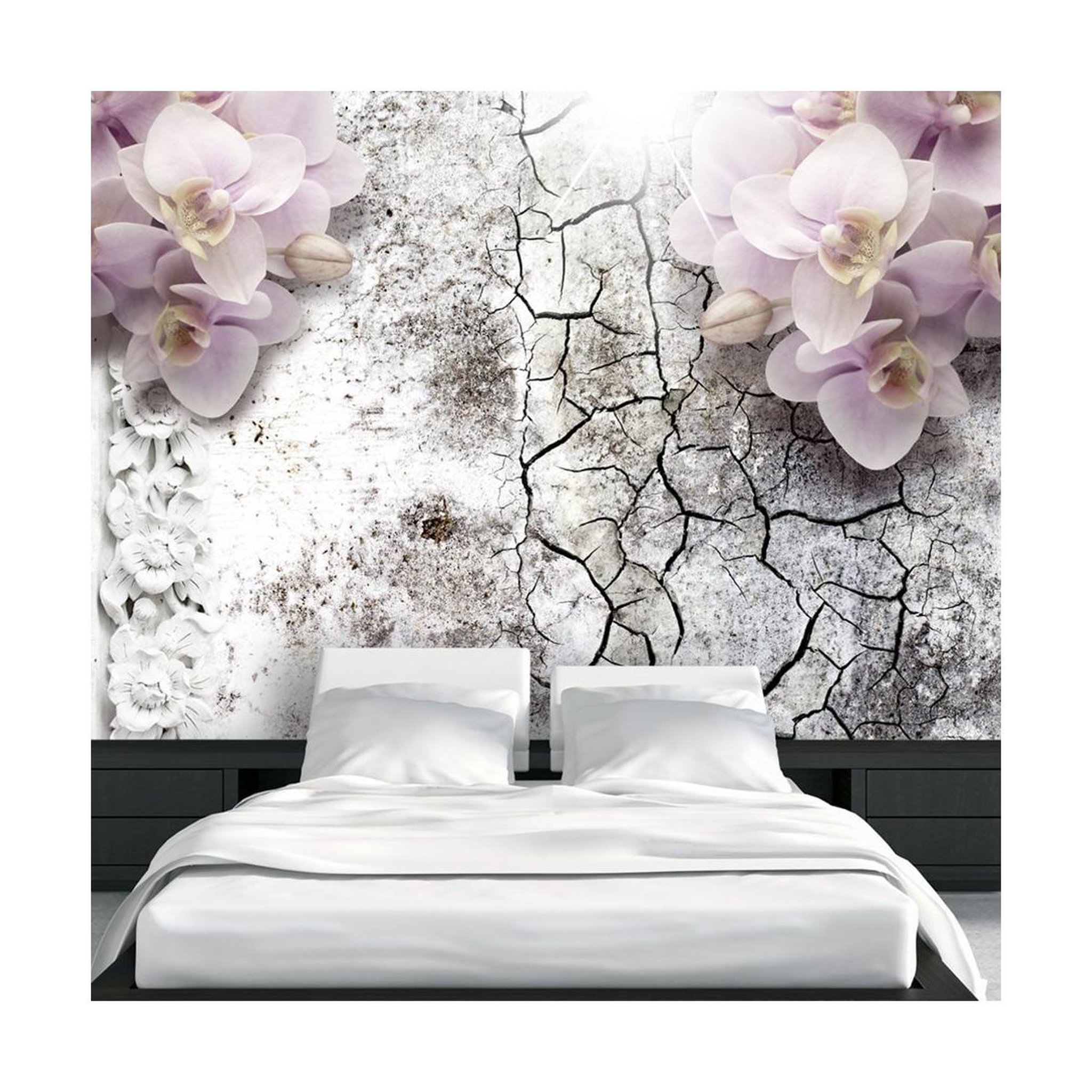 Paris Prix Papier peint  bright red orchids. Coloris disponibles : Multicolore