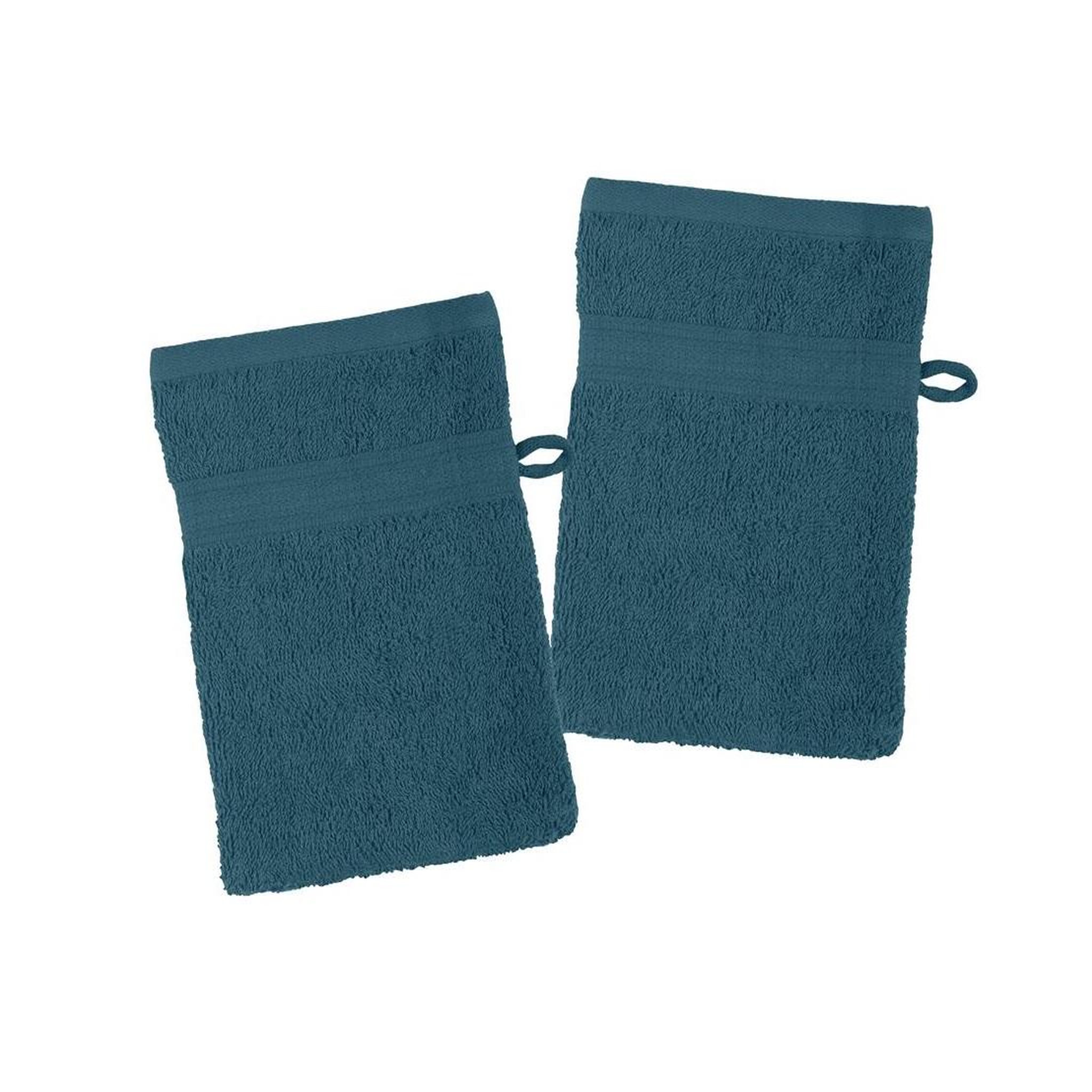 Voir la diapositive 1 : Eden Lot de 2 gants de toilette laguna