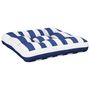 Voir la diapositive 4 : VIDAXL Coussin de palette rayures bleues et blanches 50x50x12 cm tissu