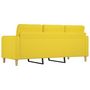 Voir la diapositive 5 : VIDAXL Canapé à 3 places Jaune clair 180 cm Tissu