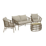 Paris Prix Salon de Jardin 4 Places  Lipari  160cm Marron