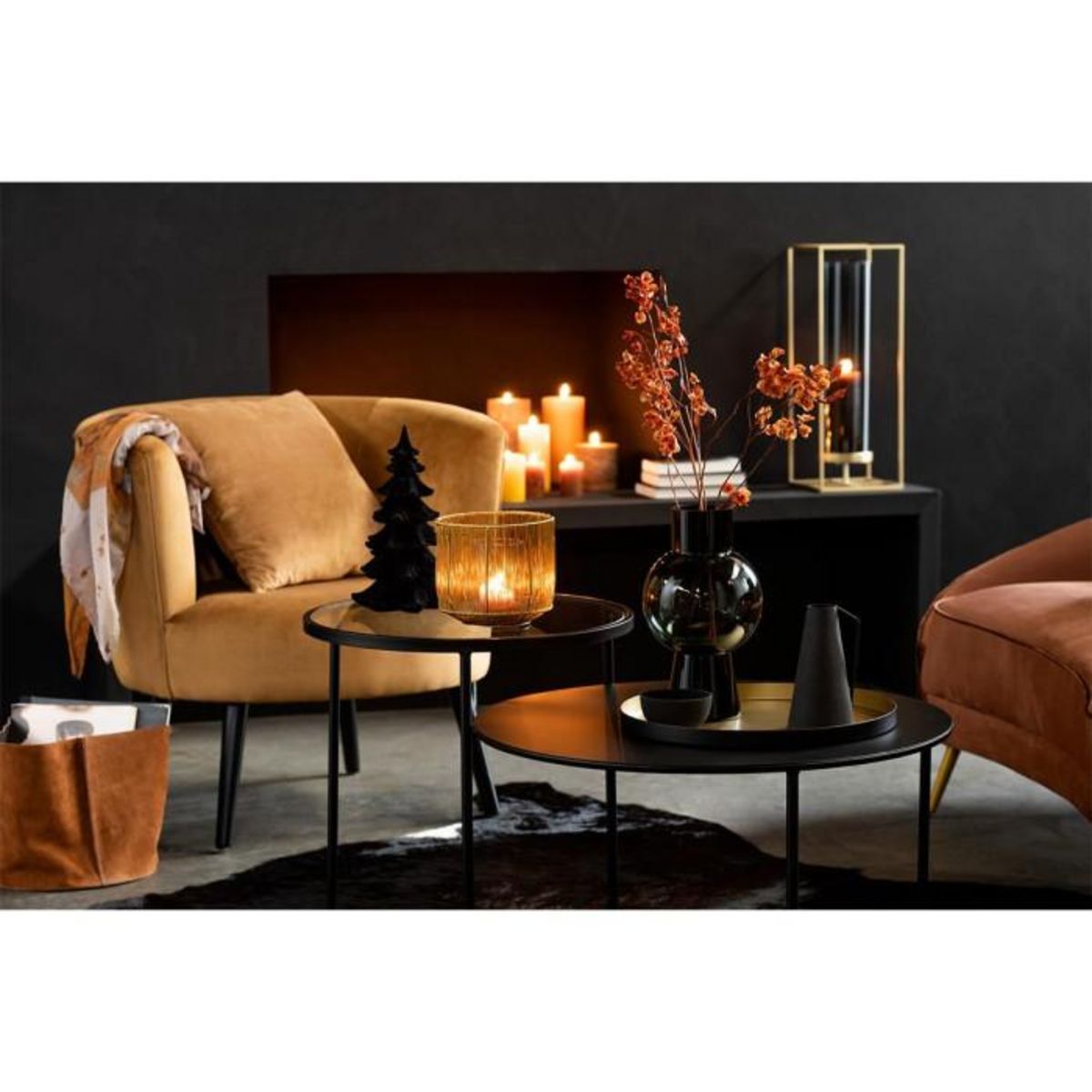 Paris Prix Photophore Design en Métal  Sparkle  55cm Or