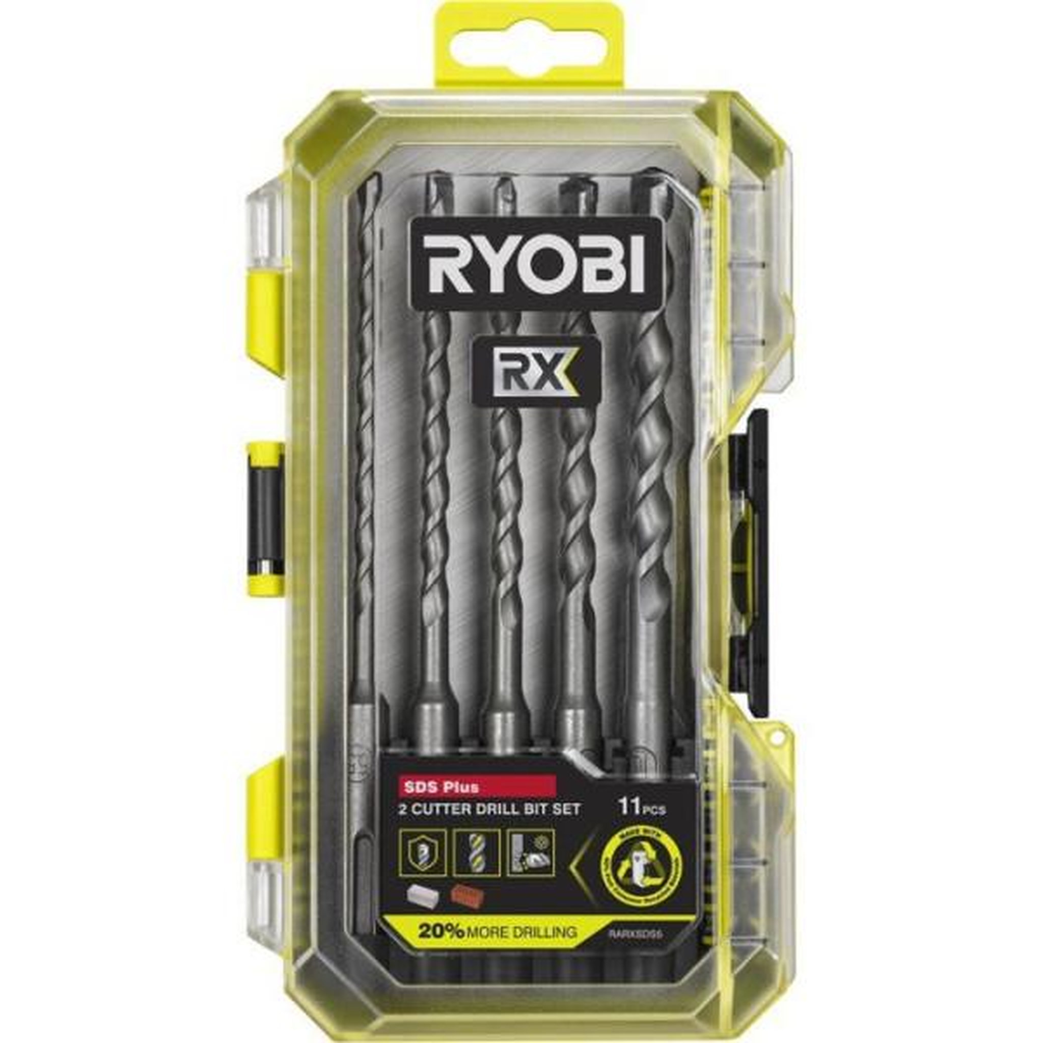Ryobi Coffret forets SDS+ béton RX - RYOBI - RARXSDS5 - 5 forets - Ø5,5 à 10 mm - Compatible LINK