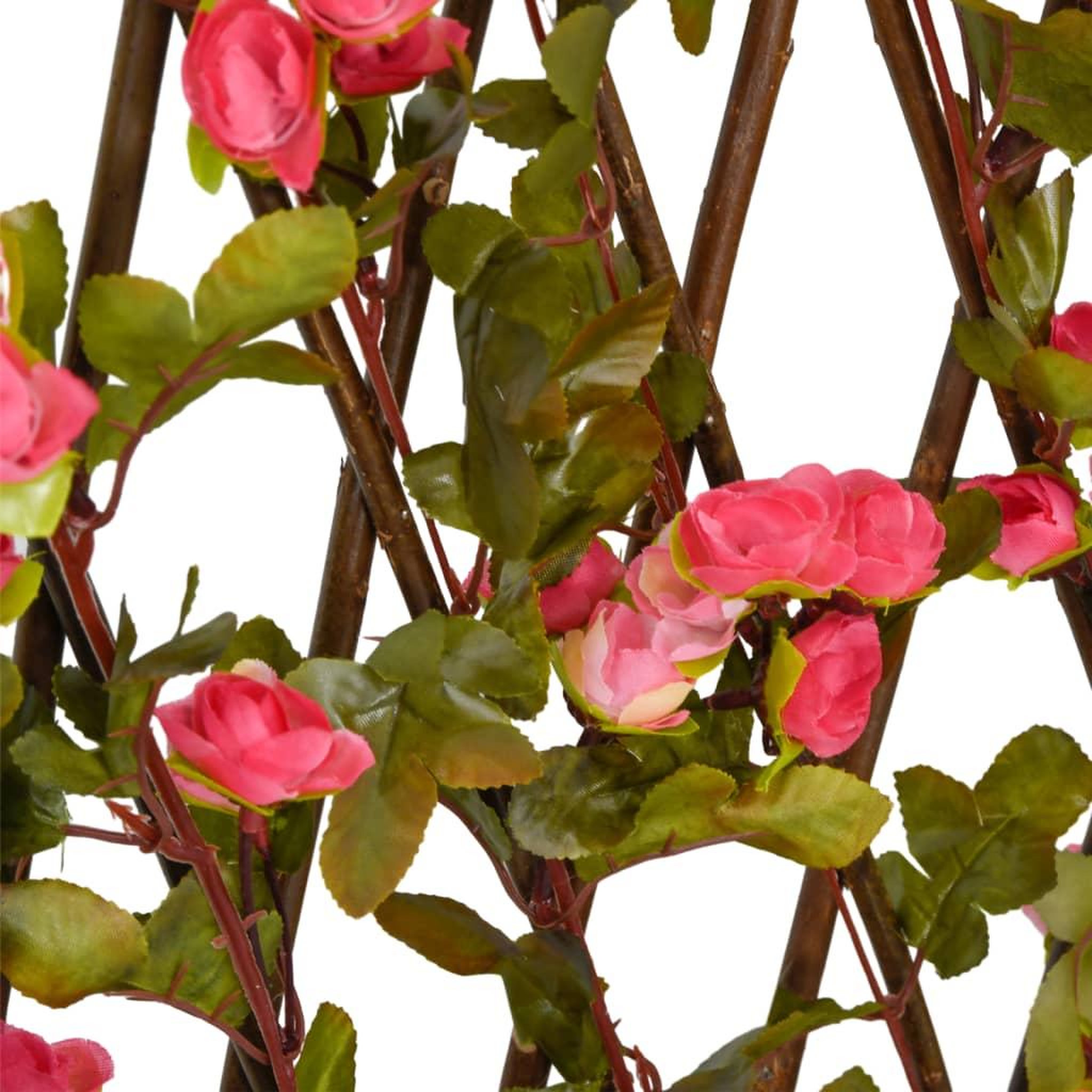 Voir la diapositive 5 : VIDAXL vidaXL Treillis de lierre artificiel extensible rose fonce 180x60 cm