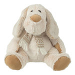 Paris Prix Peluche Chien Assis  Écharpe  30cm Beige