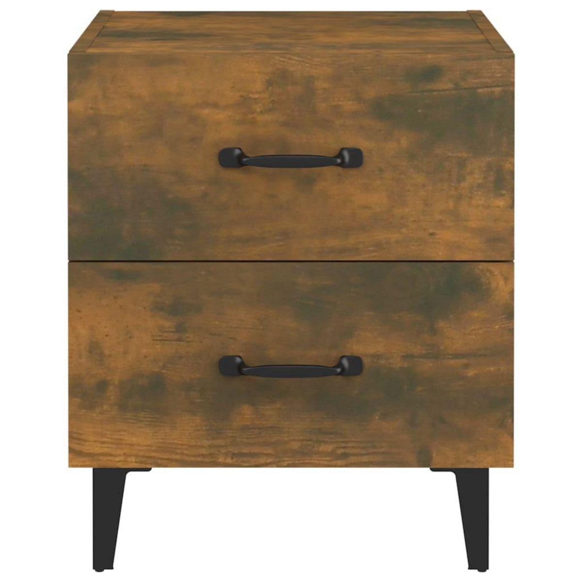 VIDAXL Tables de chevet 2 pcs Chene fume 40x35x47,5 cm