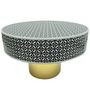 Voir la diapositive 3 : Paris Prix Table Basse Ronde  Arabesque  71cm Noir & Blanc