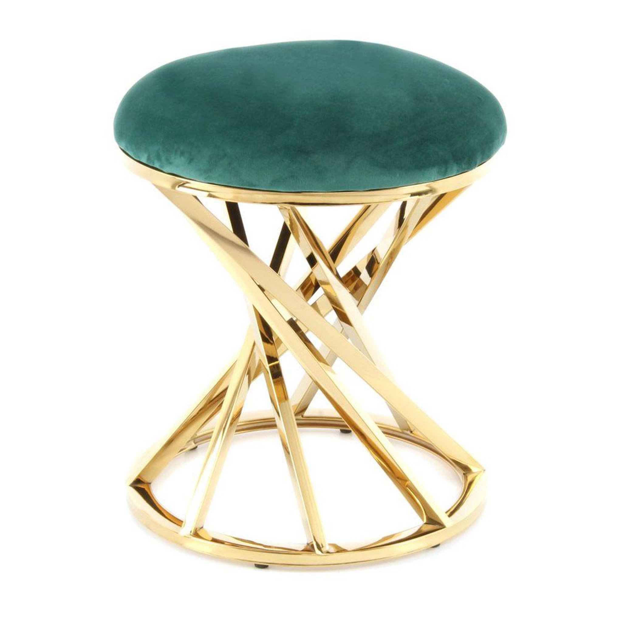 Paris Prix Tabouret design  wesley  49cm vert & or